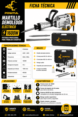 Rotomartillo Demoledor POWFULL - imagen 2